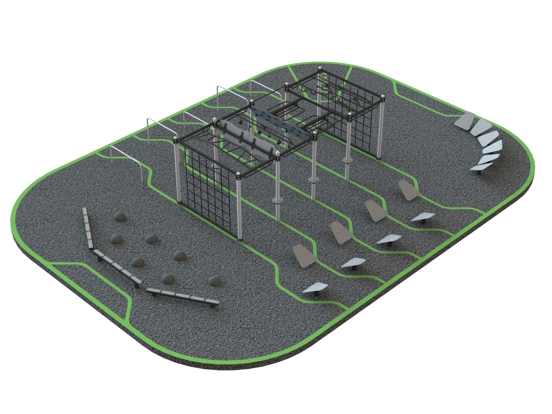 Structures ninja et les cages CrossFit extérieures